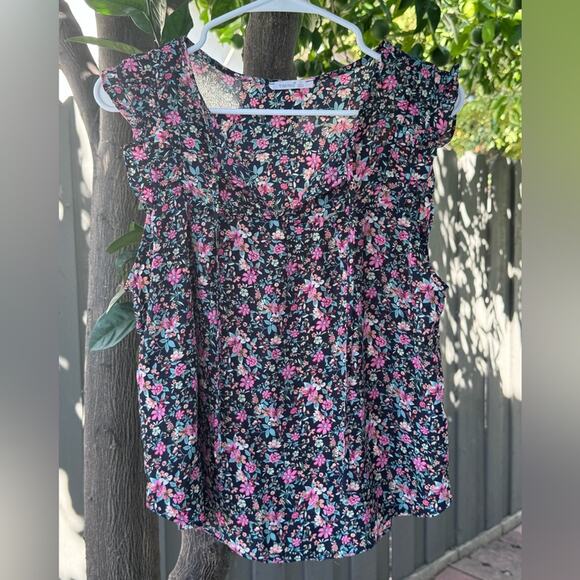 Timing Floral Ruffle Sleeve Blouse – Size L - Picture 1 of 5